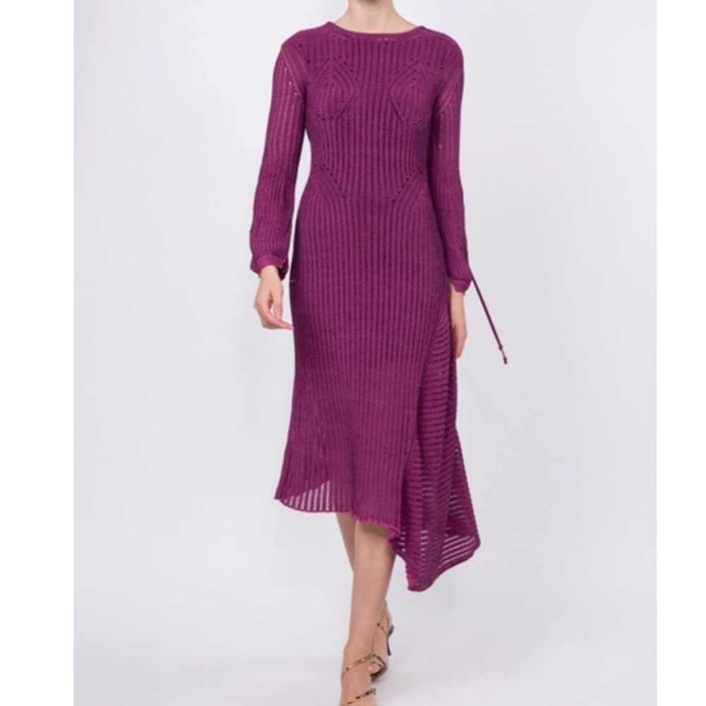 Chloé backless knitted silk midi dress